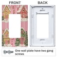 thumbnail image 3 of Yayeee Rocker Switch Wall Plate 3-Gang 6.5"x4.6" Home Decorative Outlet Cover, Pink Christmas House, 3 of 6