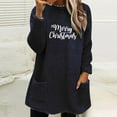 thumbnail image 2 of Dyegold Fleece Sweatshirts For Women Fall Crewneck Fleece Casual Fluffy Shirts Graphic Ladies Merry Christmas Tops Cute Teen Girls Sweatshirt Fuzzy Pullovers Winter Warm Sweater Loungewear, 2 of 4