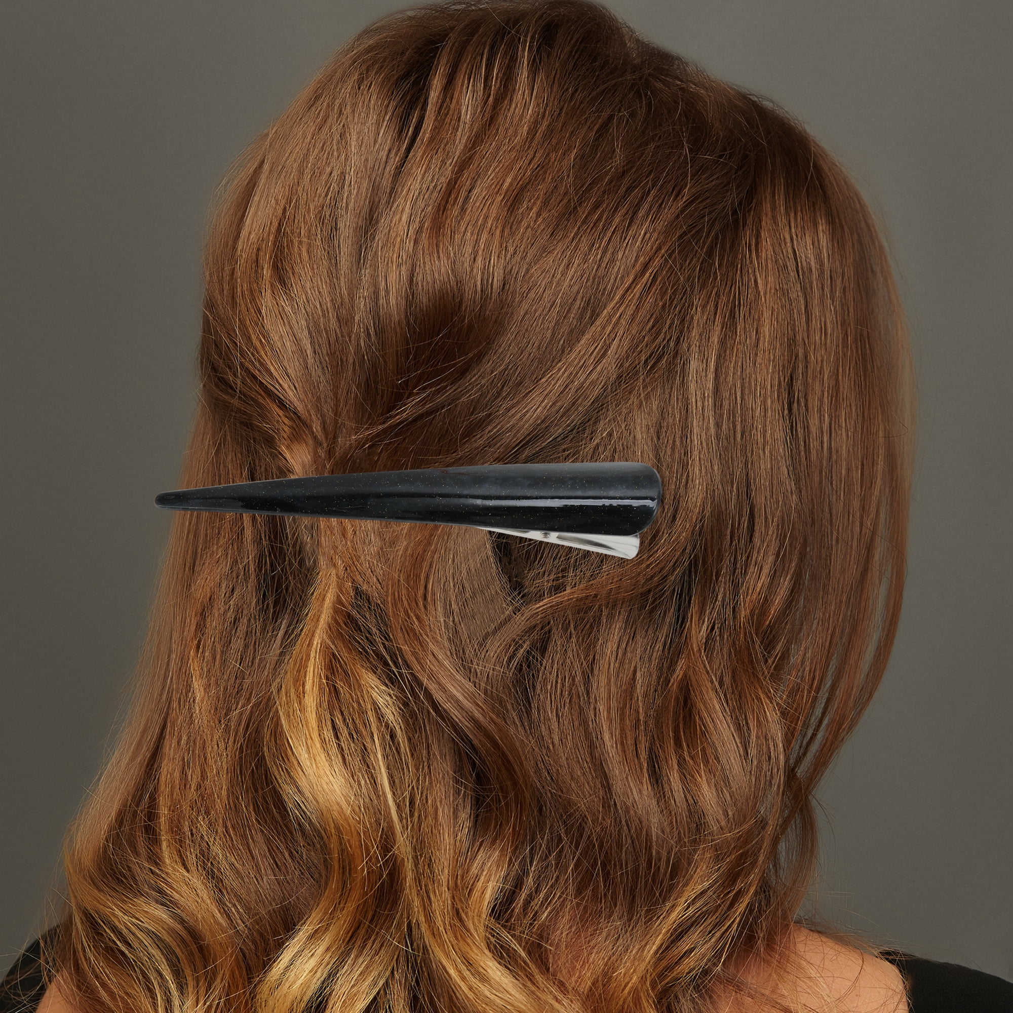 Unique Bargains Stylish Hairdos Everyday Use Fashion Acetic Acid Hair Clip Black