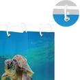 thumbnail image 3 of FREEAMG Sea Turtle Shower Curtain Waterproof Washable Shower Bath Curtain 60x72 Inch Bathroom Decoration Fabric Shower Curtains with 12 Hooks, 3 of 6