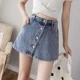 thumbnail image 2 of Pantalones cortos de mezclilla de cintura alta, falda holgada para mujer, pantalones anchos adelgazantes, moda informal de verano 2024 en forma de A, 2 of 4