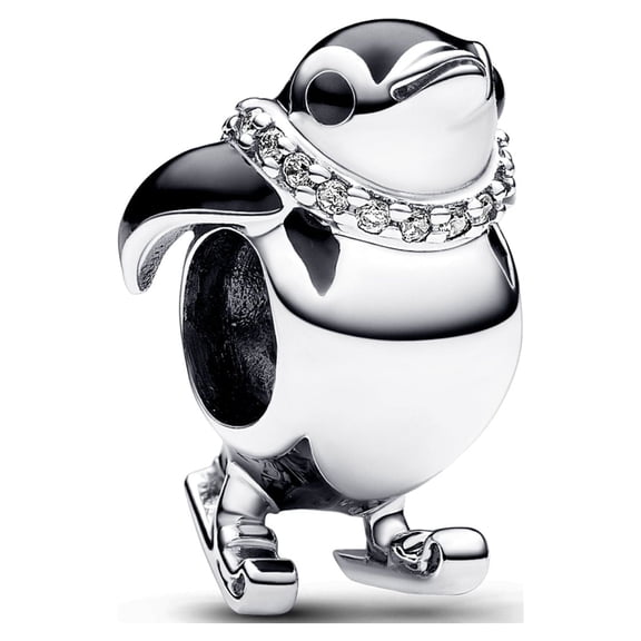 ROSIANNA 925 Sterling Silver Charm for Bracelets Skiing Penguin Charm Women Bracelet Charm