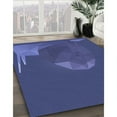 thumbnail image 3 of Ahgly Company Machine Washable Indoor Round Transitional Blue Area Rugs, 7' Round, 3 of 7