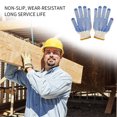thumbnail image 3 of 12 pares de guantes de trabajo antideslizantes de hilo de algodón con puntos de PVC para pintor, mecánico, construcción de jardinería Cadenas y protecciones para puertas de seguridad azul, 3 of 6