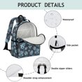 thumbnail image 4 of Football and Halftone Navy Pattern Cute School Backpack Bag for School with Padded Back and Adjustable Shoulder Straps 15.25"x11.5"x5.25", 4 of 5