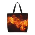 thumbnail image 1 of Balery Fiery Orange Flames Energy Bolsa de Mano para Mujeres con Cremallera, Bolsa de Gimnasio con Compartimentos, Bolsa para Laptop, Bolsa para Trabajo, 1 of 7
