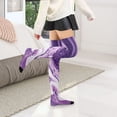 thumbnail image 6 of Iauyy Highly Elastic Women's Trouser Knee High Socks 93% Nylon Breathable and Durable Perfect for Outings, Parties, Home, The Best Gifts for Women The Texture Of Acrylic Paint, 6 of 7