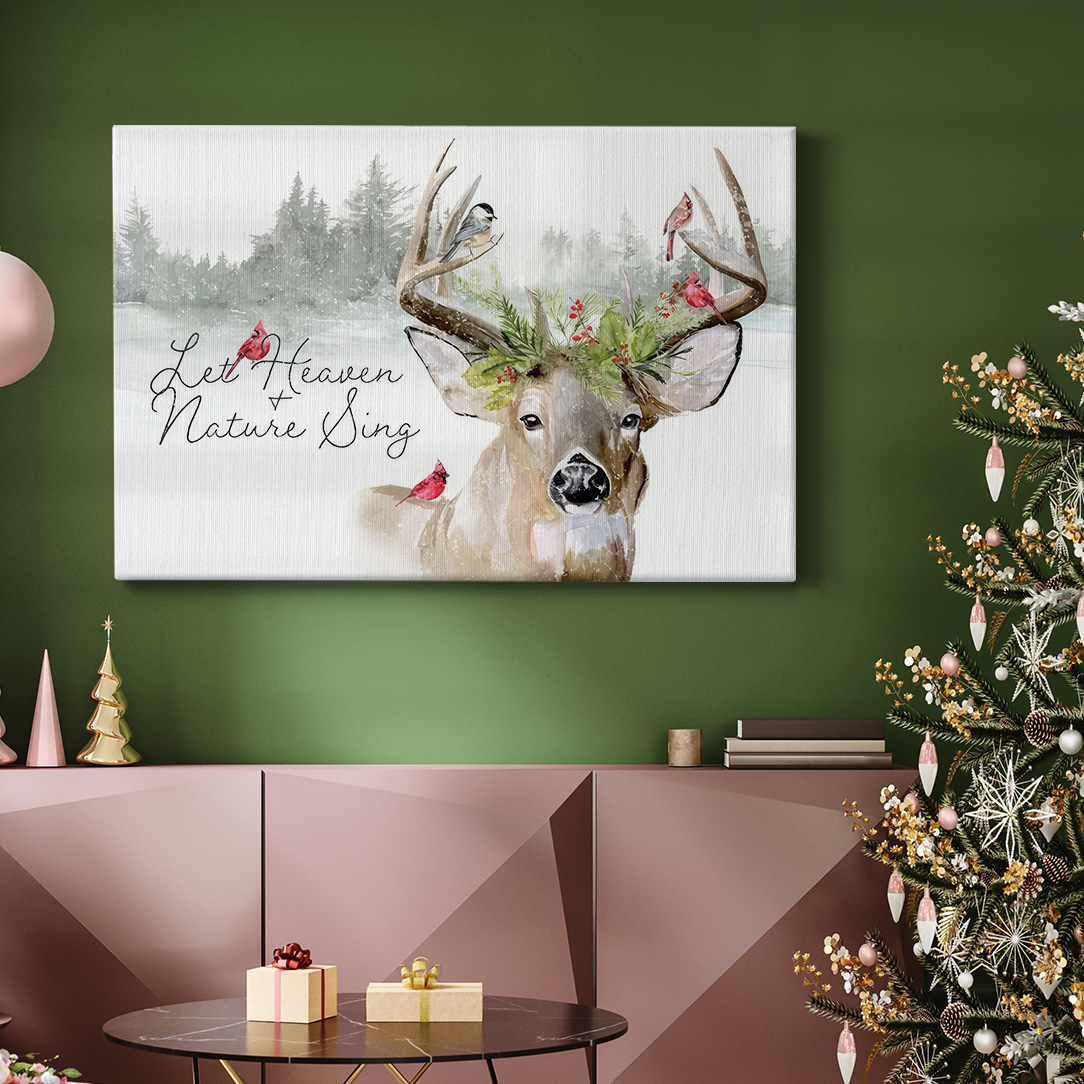 Holiday Deer Collection A- Gallery Wrapped Canvas