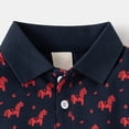 thumbnail image 4 of KPOPLK Toddler Boys Shorts Sleeve Polo Shirts Animal Print School Uniform Tops Boy's Summer Clothes 12 Months - 7Years Size 3-4 Years, 4 of 8