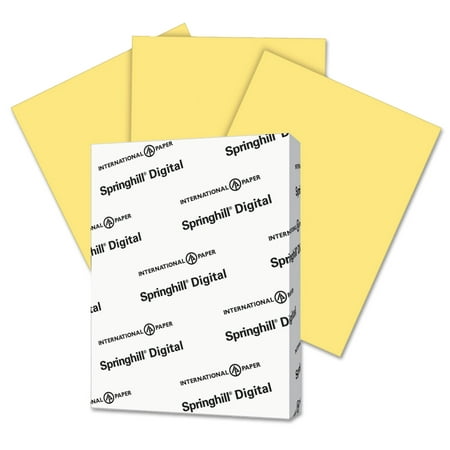 Springhill Digital Index Color Card Stock, 110 lb, 8 1/2 x 11, Buff, 250 Sheets/Pack