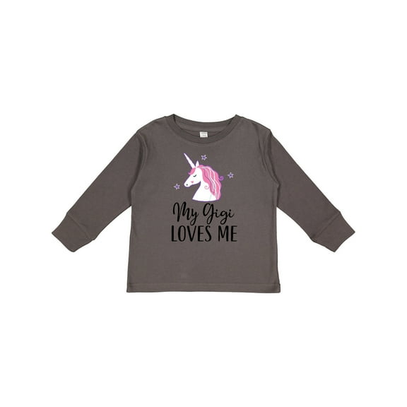 Inktastic My Gigi Loves Me Unicorn Girls Girls Long Sleeve Toddler T-Shirt