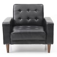 thumbnail image 2 of Glory Furniture Andrews Faux Leather Convertible Chair in Black, 2 of 6