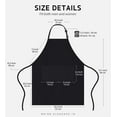 thumbnail image 2 of shiyou-2 Pack Adjustable Bib Apron Waterdrop Resistant with 2 Pockets Cooking Kitchen Aprons for Women Men Chef, Black, 2 of 4