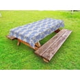 thumbnail image 1 of Grey Blue Outdoor Tablecloth, Blossoming Cornflowers Sketch Style Foliage Leaves Flourishing Nature, Decorative Washable Fabric Picnic Tablecloth, 58 X 120 Inches, Violet Blue and Grey, by Ambesonne, 1 of 2