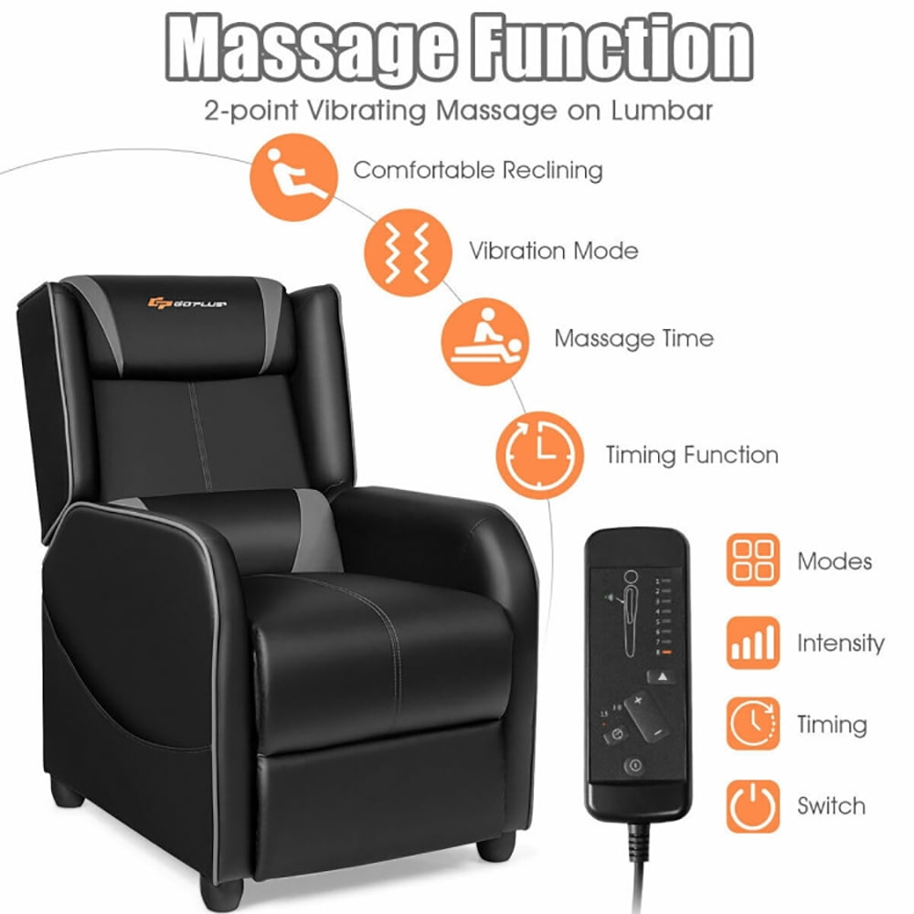Finihen Massage Recliner Chair, Home Massage Gaming Recliner Chair, for Gaming Room, Home Theater, Gray Finihen Massage Recliner Chair, Home Massage Gaming Recliner Chair, for Gaming Room, Home Theater, Gray
