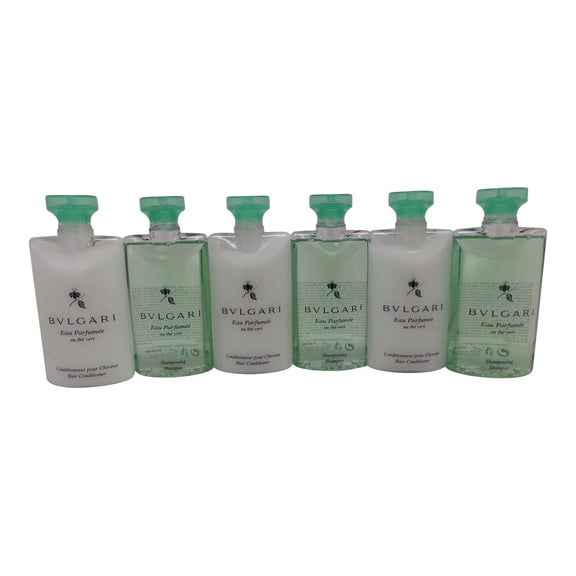 Bvlgari au the vert Shampoo & Conditioner lot of 6 (3 of each) 2.5oz Bottles