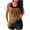 Khaki, variant on Staron Women's Two Piece Swimsuits Vintage Modest Swimdress High Waist Tankini Set with Removable Padded Bra Strappy Back Color Blocking Solid Swimsuit, Khaki M