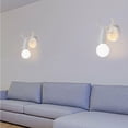 thumbnail image 3 of Lámpara de pared con personalidad, luz con forma de cabeza de ciervo resistente a la corrosión con acabado antioxidante para dormitorio, sala de estar, color blanco, 3 of 4