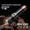 thumbnail image 3 of A Bright Long Range High Power Outdoor Led Flashlight With Durable Construction Compact Body Rechargeable Battery Emergency Light For Camping Hiking Night Activities, 3 of 7