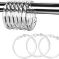 thumbnail image 1 of 24 Pack Clear Plastic Shower Curtain Rings, Easy Click Shower Curtain, 1 of 5
