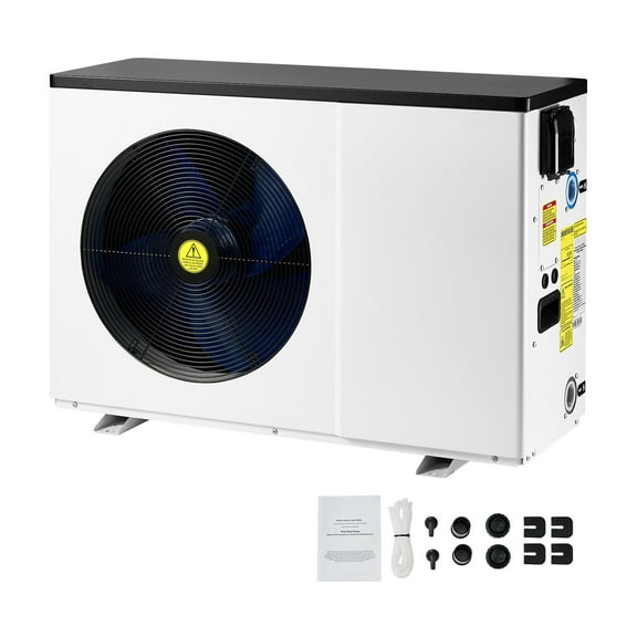 KFFKFF Powered Pool Heat Pump, 35830 BTU, Suitable for 6605-13209GAL Submerged and Elevated Pools, Minimal Sound, Efficient Heating and Cooling Pool Water Heater AC208-230V 60Hz