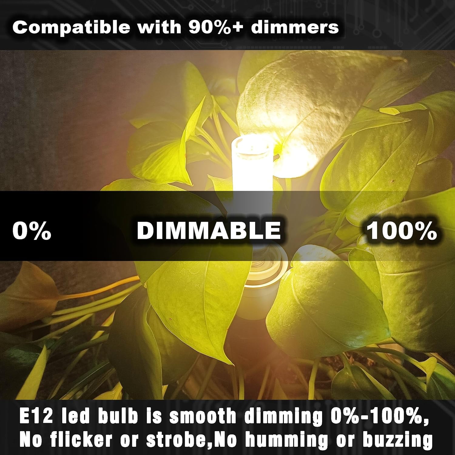 E12 Dimmable LED Candelabra Light Bulbs 100 Watt Equivalent 2700K Warm White 1000 Lumen 10W E12 C7 T6 LED Corn Bulbs for Home Decorative Chandelier Ceiling Fan Pendant Lighting Salt Lamp,3 Pack