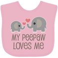 thumbnail image 3 of Inktastic My Peepaw Loves Me Grandchild Boys or Girls Baby Bib, 3 of 4