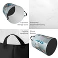 thumbnail image 4 of Daiia Let's go Travel Round Laundry Basket with Handles Thickened Waterproof Circular hamper,Dirty Clothes Storage Basket for Bedroom,Bathroom,College Dorm-Small, 4 of 8