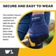 thumbnail image 4 of Guantes de trabajo Wells Lamont de piel resistente con forma de palma para hombre, color azul XL, 4 of 6