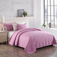 thumbnail image 1 of JML Quilt Set King 3 Piece Coverlet, Microfiber Embossed Bedspread With 2 Shams,92"x104", 1 of 5