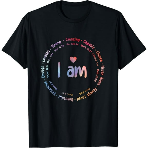 Tie Dye I Am Inspiration Christian Religious Bible Verses T-Shirt men and women can wear, black, white, gifts