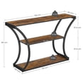 thumbnail image 5 of VASAGLE Mesa de consola, Mesa de entrada, Patas curvas, Tabelro alargado, para Salón, Pasillo, Dormitorio, Marrón Rústico y Negro, 5 of 5