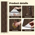 thumbnail image 5 of Peel and Stick Wallpaper 23.6in x 9.8ft Dark Brown Natural Wood Grain Texture Deep Lines Rustic Contact Paper Vinyl Waterproof Self Adhesive Wall Paper for Shelf Cabinet Hunting Cabin, 5 of 8