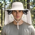 thumbnail image 2 of Kcolen Mens Sun Hats With Uv Protection Solar Powered Wide Brim Sun Hat with Built-in Fan and Neck for Outdoor Heat, 2 of 5