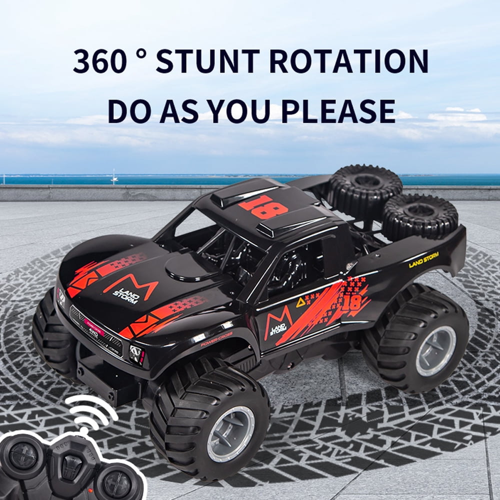 Amphibious Remote Control Car Truck Toys, 1:16 All Terrain 4WD Off-Road RC Car Waterproof, Monster Truck for Boys, Kids Pool Toys Gifts, 2 Batteries