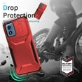 thumbnail image 4 of ELEHOLD for Moto G Play 4G 2024 Case,Military Grade Drop Protection Heavy Duty Non-slip Rugged Shockproof Protective Case with Slide Window Cover for Moto G Play 4G 2024,Red, 4 of 7