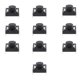 thumbnail image 1 of 10 piezas de Interruptores Momentáneo Táctiles de 12x12x8mm de color Negro DYNWAVEMX interruptor de tacto, 1 of 8