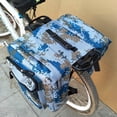 thumbnail image 2 of Cycling Bike Bicycle Double Pannier Rear Seat Bag Bicycle Rear Rack Trunk Seat Bag Bike Trunk Bag Camouflage Blue, 2 of 8