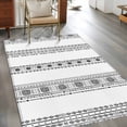 thumbnail image 2 of 3'x5' Area Rugs, Black Geometric Indoor Outdoor Area Rug for Living Room Bedroom, Boho Lines White Modern Abstract Art Washable Bathroom Rugs Kitchen Floor Carpet Mats Home Decor Aesthetic, 2 of 8