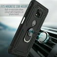 thumbnail image 3 of for Motorola Moto G Power 2021 (NOT FIT 2020 Version) with Tempered Glass Ring Phone Case Magnet Mount Ready Slip Guard Grids Pattern Kickstand Hybrid Slim Shock Bumper Cover, 3 of 4