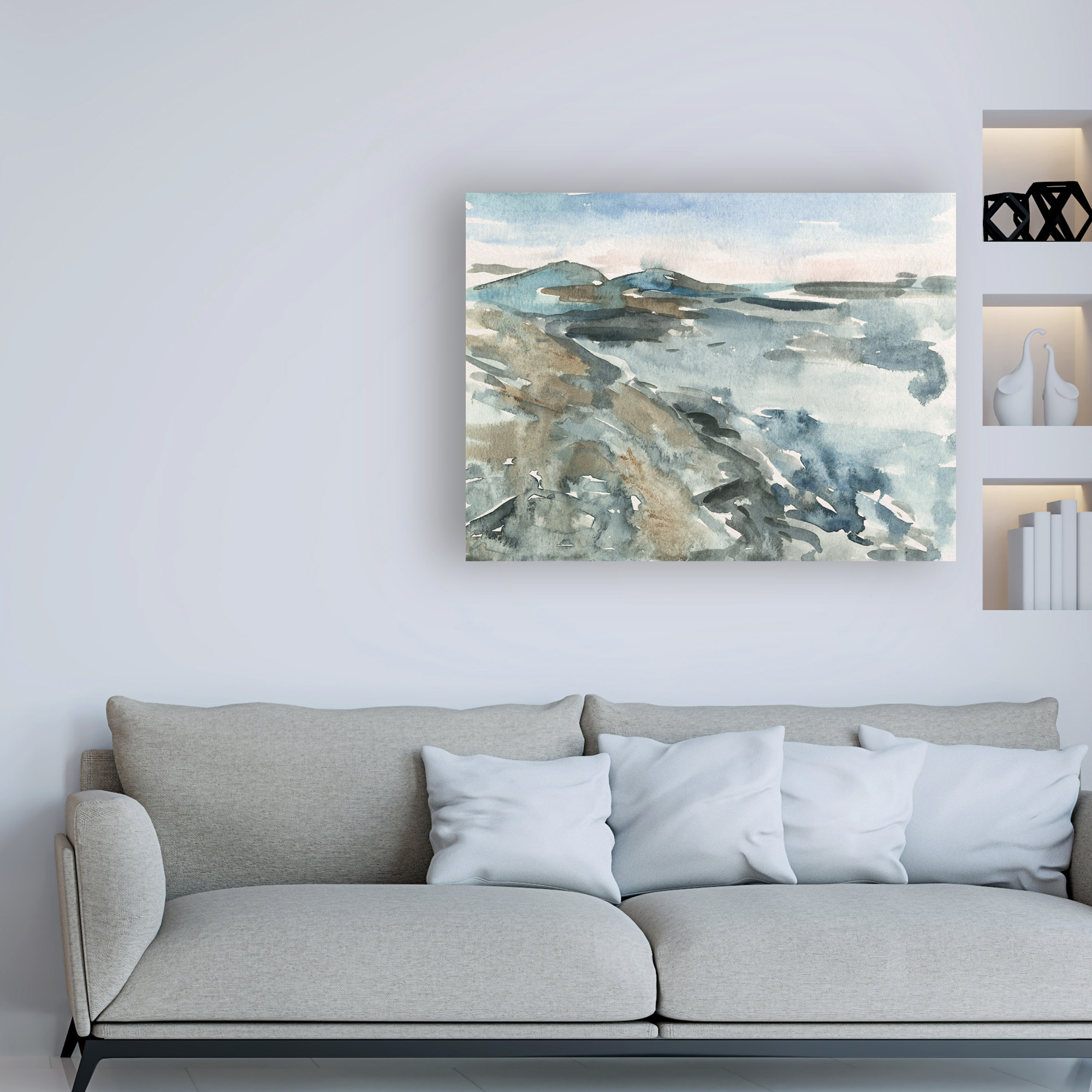 Trademark Fine Art 'Watercolor Views IV' Canvas Art by Melissa Wang