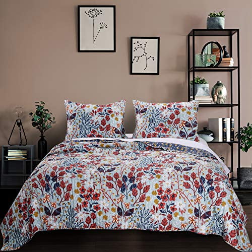 Barefoot Bungalow - GL-1809JMSQ Perry Quilt Set, Full/Queen, Slate Blue