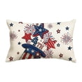 thumbnail image 2 of Beautynvta 4th of July Pillow Covers, American Flag Stars Stripe Patriotic Pillow Covers, Red White Blue Cushion Case for Sofa Bed Couch Decor, 12x20 Inch, 2 of 7