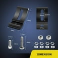 thumbnail image 2 of Nilight 2PCS Base Mounting Brackets Universal Slide Bracket Kits for LED Light Bar, 2 of 7