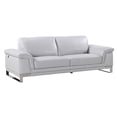 thumbnail image 2 of Titan Furnishings Genuine Italian Leather Reclining Sofa and Loveseat in Gray, 2 of 6