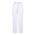 thumbnail image 3 of Reduce Price！VALSEEL Womens Jeans Plus Size Women Pants,Women's Jeans Fashion Middle-Waisted Straight Pocket Hole Long Pants,Flash Picks/White Xl, 3 of 7