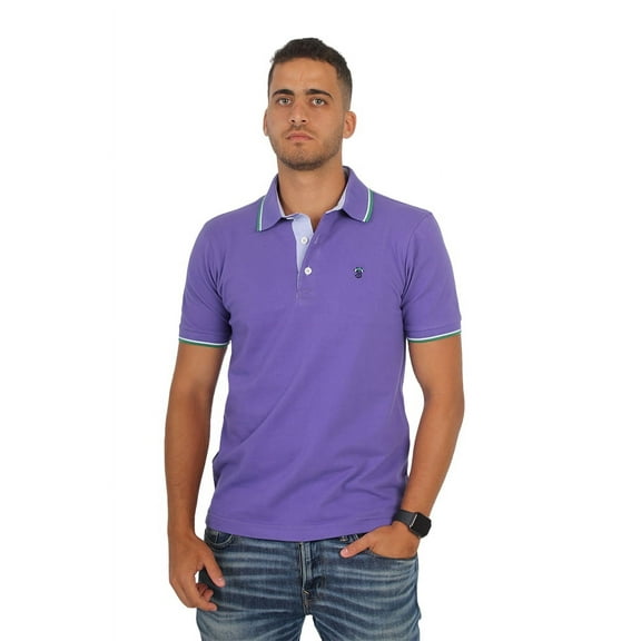 purple polo-shirt short sleeve