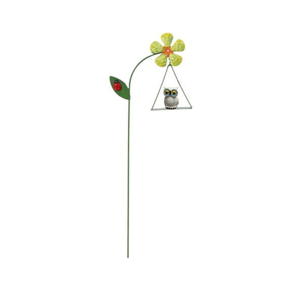 Metal Resin Flower Pot Ornaments for Home Decor Cute Animals Swinging Ground Plug Suitable for Landscapes and Flower Arrangements