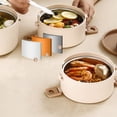 thumbnail image 4 of Portable Insulated Food Lunch Container Set, Stainless Steel Thermal Bento Lunch Box For Adults Kids, Microwavable Stackable Lunch Box Containers, 4 of 8