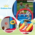 thumbnail image 3 of OLAKIDS Inflatable Bounce House with Blower, 3 in 1 Kids Jumping Castle with Large Bouncing Area, Slide, Basketball Rim, Inflatable Obstacle Course with Carry Bag, Repair Kit (with 480W Blower), 3 of 9